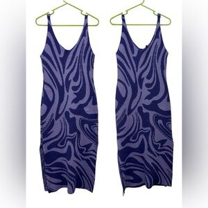 Purple and Black Swirl Pattern Dress